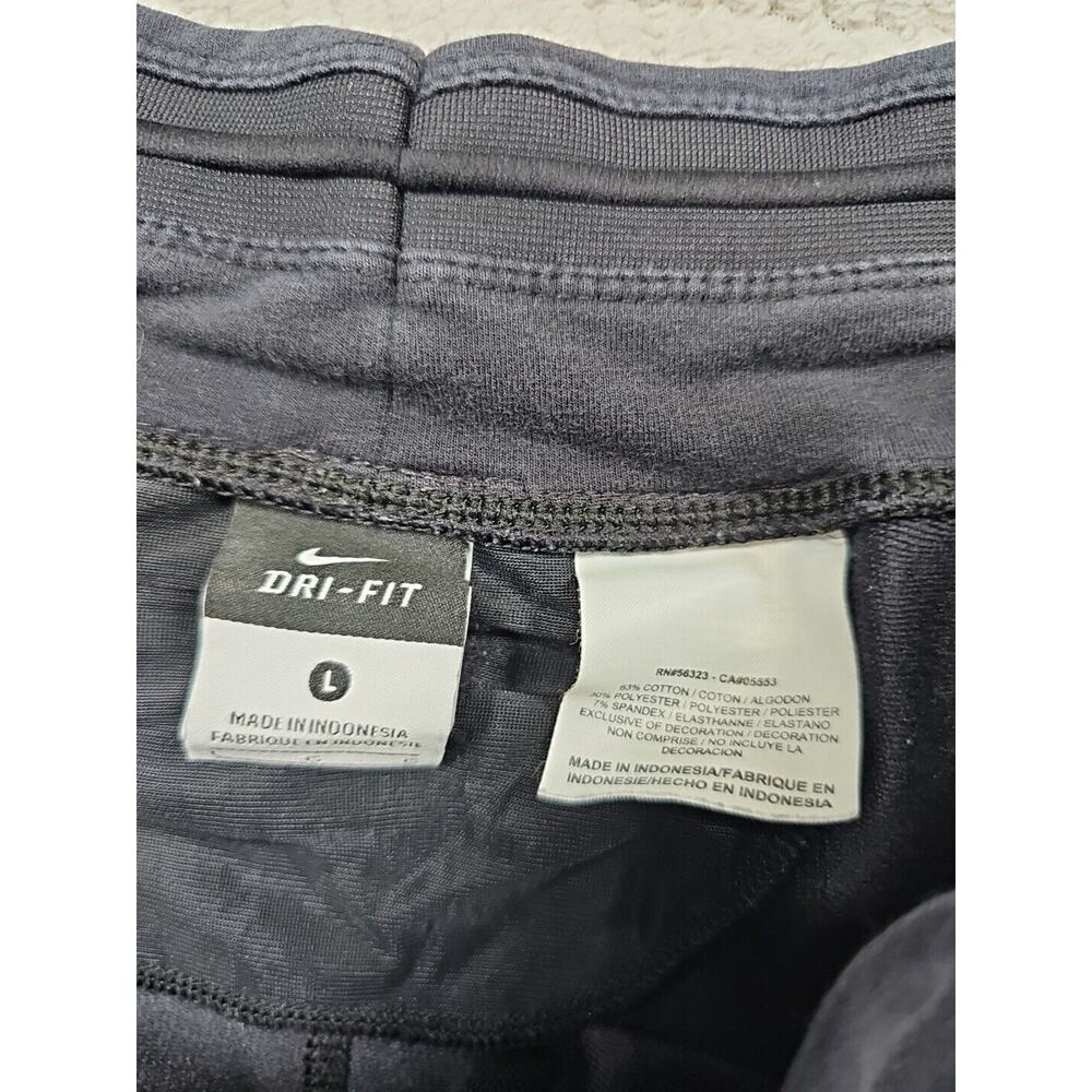 Nike Sweatpants Womens Large Black Stretch Zip Bottom Dri Fit - Picture 5 of 7